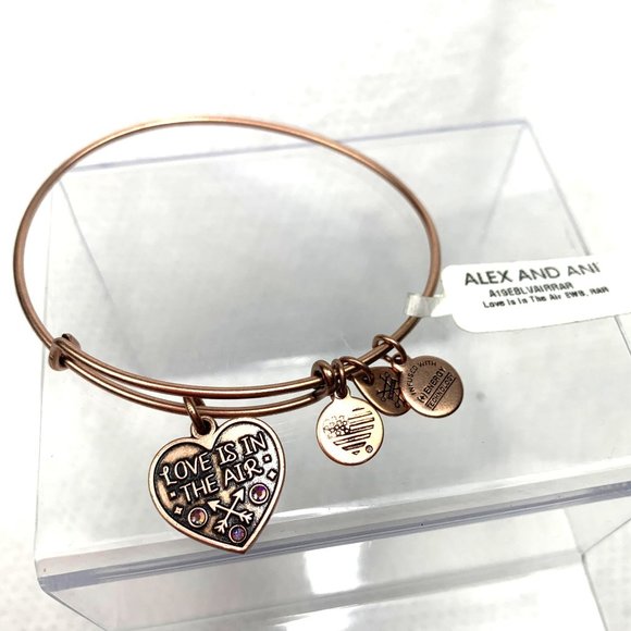 Alex and Ani Jewelry - 💎3/$20 Alex and Ani Love Is In The Air Charm Bracelet - Expands 2"- 3.5"